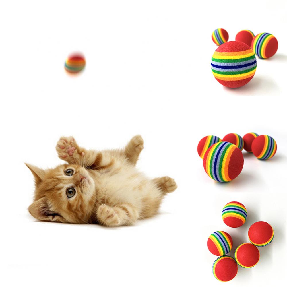 1Pcs Colorful Pet Rainbow Foam Fetch Balls Training Interactive Dog Funny Toy