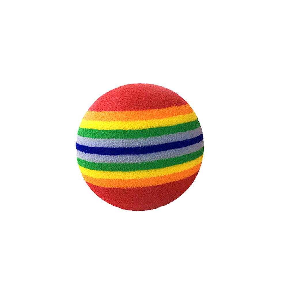 1Pcs Colorful Pet Rainbow Foam Fetch Balls Training Interactive Dog Funny Toy