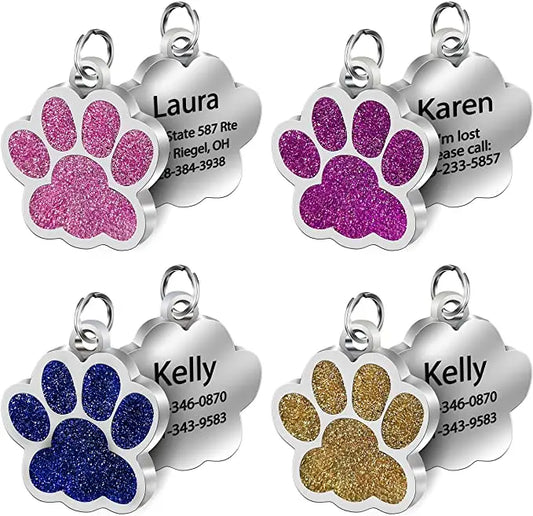 Personalized Dog Tag Stainless Steel Name Engraved ID Tags For Dog Collar Anti-Lost Pet Nameplate Pendant For Pitbull Labrador