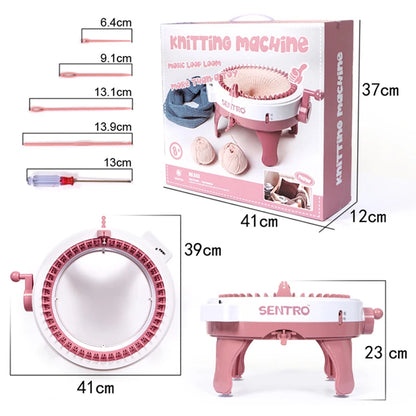 SENTRO 40/48Needle Knitting Machine-Fabric Creation-Dual Knit Loom Kit Stylish Hat,Scarves& Sock-Ideal DIY Gift for Craft Lovers