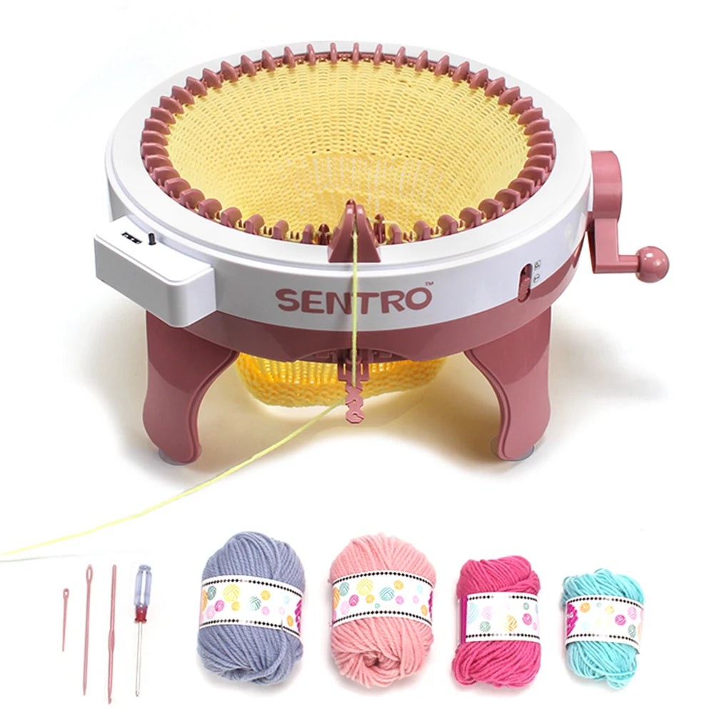 SENTRO 40/48Needle Knitting Machine-Fabric Creation-Dual Knit Loom Kit Stylish Hat,Scarves& Sock-Ideal DIY Gift for Craft Lovers