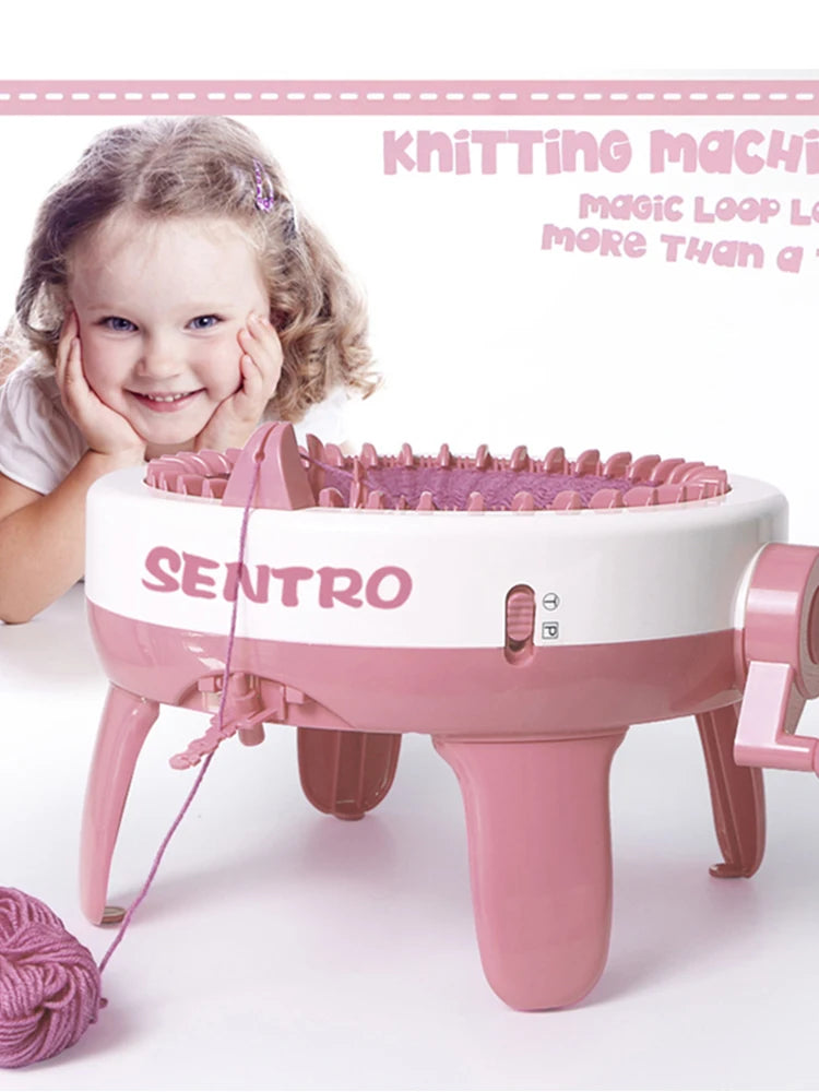 SENTRO 40/48Needle Knitting Machine-Fabric Creation-Dual Knit Loom Kit Stylish Hat,Scarves& Sock-Ideal DIY Gift for Craft Lovers