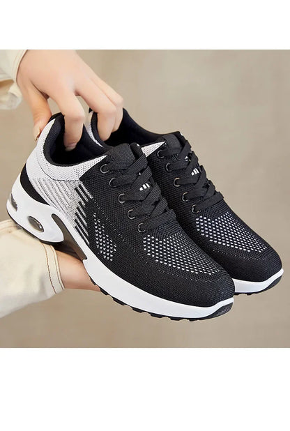 New Running Shoes Ladies Breathable Sneakers Summer Light Mesh Air Cushion Women's Sports Shoes Outdoor Lace Up Training Shoes