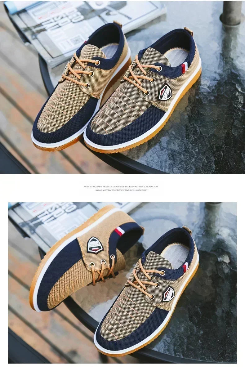 Men's casual shoes Vulcanized Work loafers Mesh Lightweight Man sports shoes Canvas Shoes for Men zapatos para hombres/2024