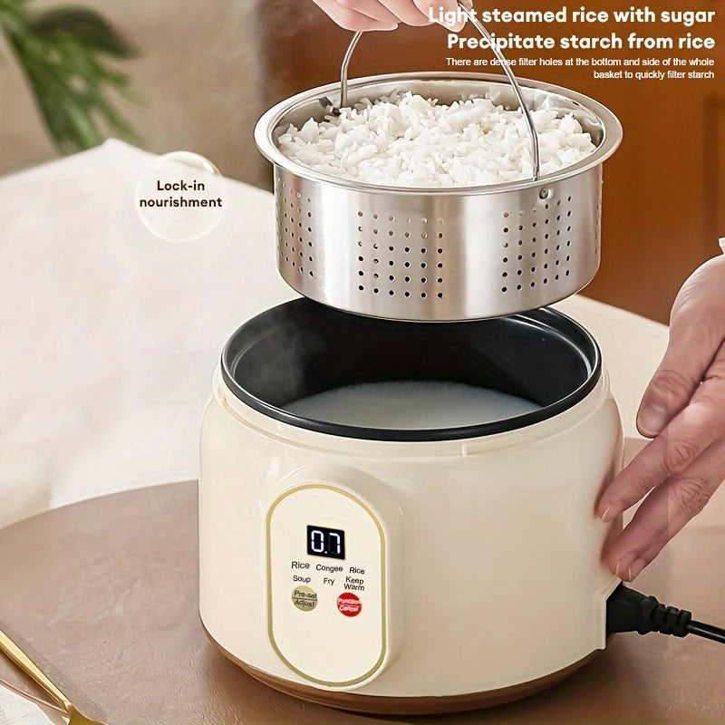 1.8L Electric Rice Cooker Portable MultiCooker Household Rice Pot Non-Stick Smart Low Sugar Cooking Machine for Kitchen and Home