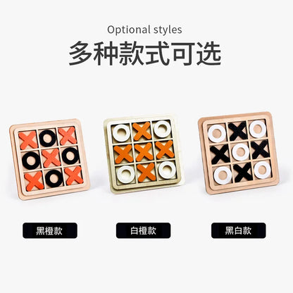 Children's Logical Thinking Mental Board Game Parent-child Early Education XO Chess Puzzle Toddler Toys Wooden