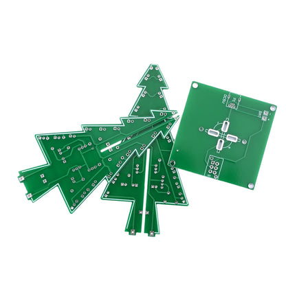 Xmas Tree DIY Kits RGB LED Flashing Tree DIY Kits Electronics Soldering Colorful 3D for Soldering Practice Learning