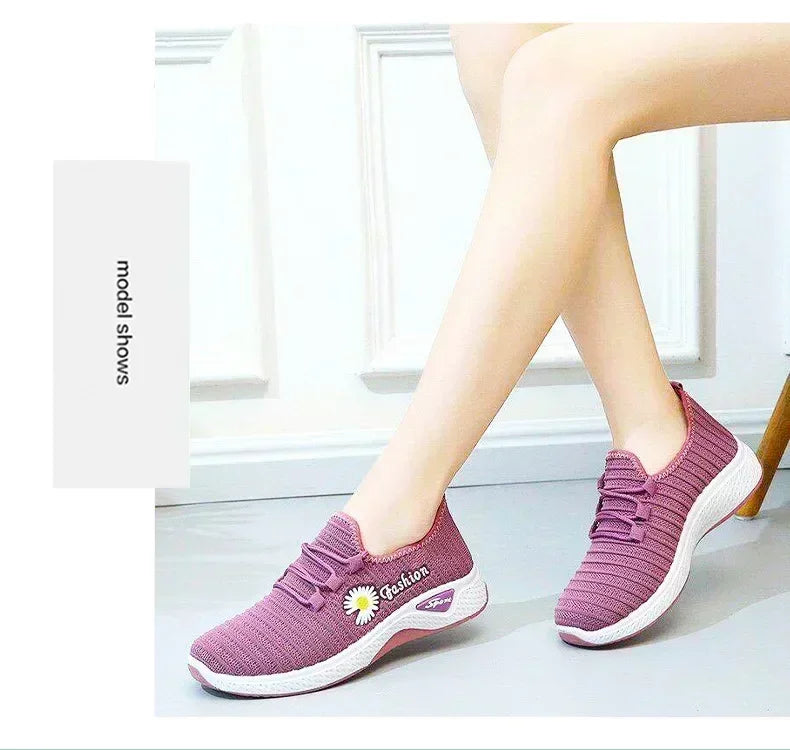 Women's Shoes Autumn New Style True Fly Weaving Old Beijing Cloth Shoes Little Daisy Women's Casual Sports Shoes Walking Shoes