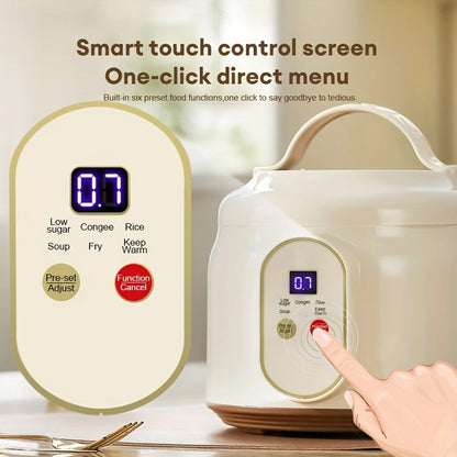 1.8L Electric Rice Cooker Portable MultiCooker Household Rice Pot Non-Stick Smart Low Sugar Cooking Machine for Kitchen and Home