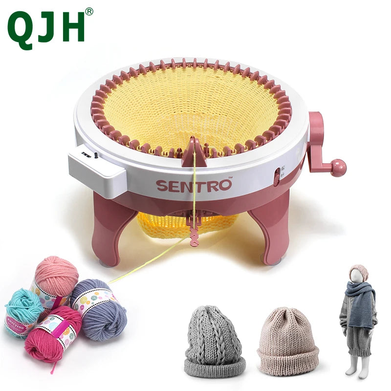 SENTRO 40/48Needle Knitting Machine-Fabric Creation-Dual Knit Loom Kit Stylish Hat,Scarves& Sock-Ideal DIY Gift for Craft Lovers