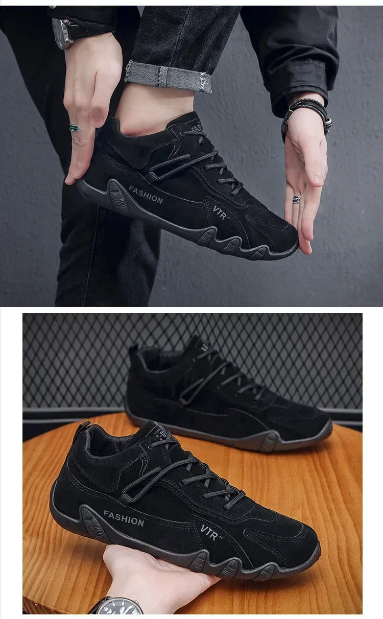 Men's breathable and anti slip work shoes, fashionable sports shoes, men's outdoor hiking shoes, skateboarding shoes