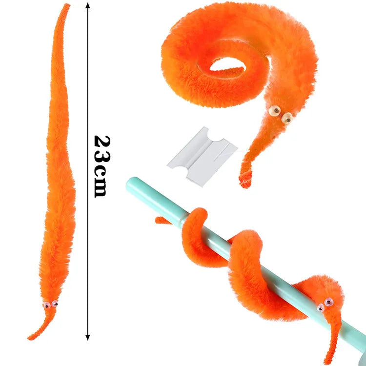 New Funny Worm Magic Props Toys for Children Kids Beginners Wiggly Invisible String Worm Party Games Trick Toys Worm on A String