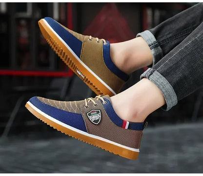 Men's casual shoes Vulcanized Work loafers Mesh Lightweight Man sports shoes Canvas Shoes for Men zapatos para hombres/2024