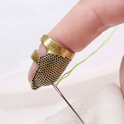 Retro Finger Protector Antique Thimble Ring Handworking Needle Thimble Needles Craft DIY Household Sewing Tools Accessories