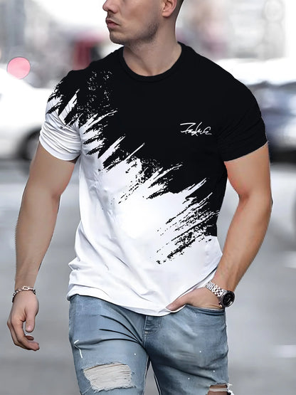 Men's T Shirt Short Sleeve Crew Neck Casual Outdoor Pullover T Shirt For Men Streetwear Sportshirt Top Tees Oversized Clothing