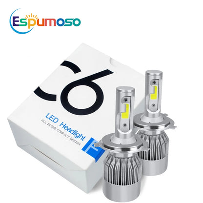 2pcs Led Bulb C6 h7 Automotive Led for Car Headlight H10 H4  H8 H9 H11 H13 9004 9005 9006 9007 880 H27 Lenses for Headlights