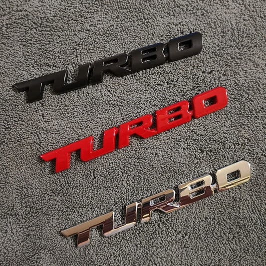 3D Metal Stickers Automotive Turbo charging Stickers