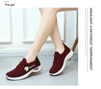 Women's Shoes Autumn New Style True Fly Weaving Old Beijing Cloth Shoes Little Daisy Women's Casual Sports Shoes Walking Shoes