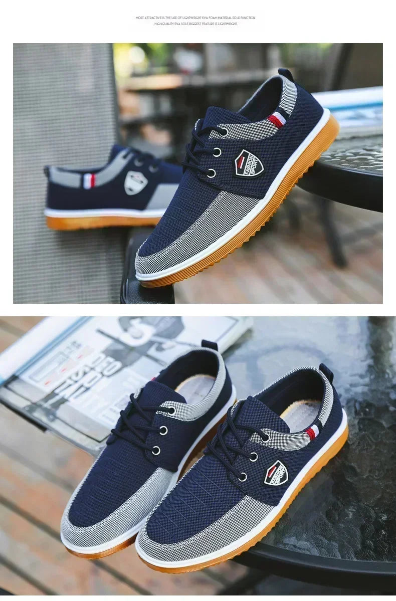 Men's casual shoes Vulcanized Work loafers Mesh Lightweight Man sports shoes Canvas Shoes for Men zapatos para hombres/2024