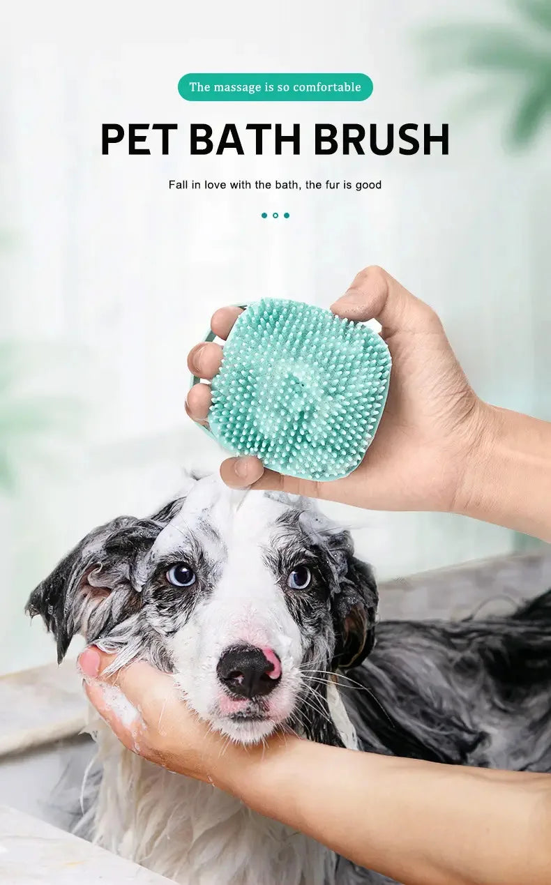 Bathroom Puppy Big Dog Cat Bath Massage Gloves Brush Soft Safety Silicone Pet Accessories for Dogs Cats Tools Mascotas Products