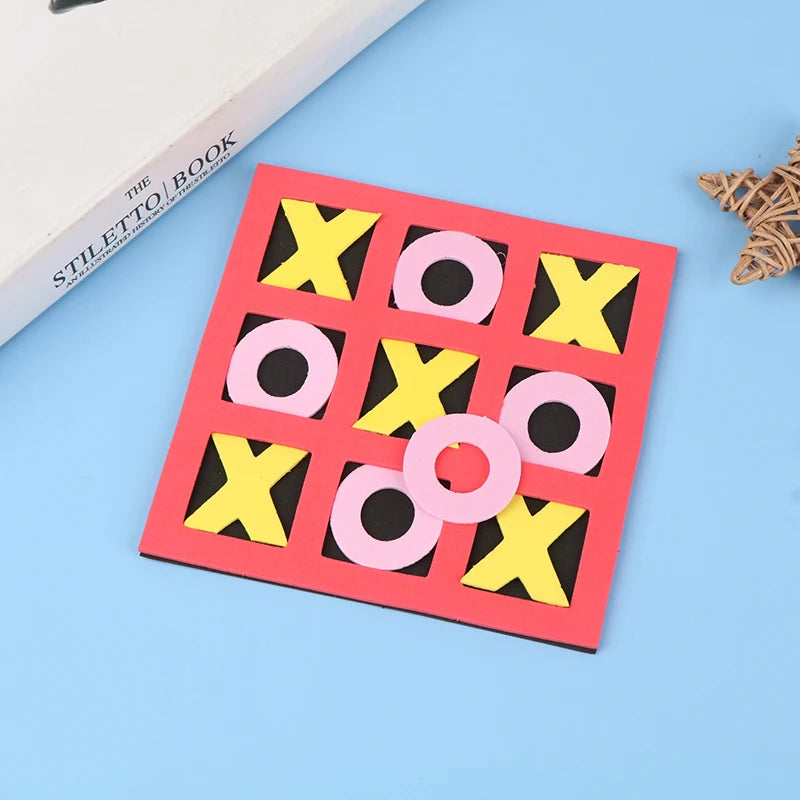 1PC Parent-Child Leisure Board Game Jiugongge XO Chessboard Funny Developing Intelligent Educational Tic Tac Toe Toy Kids Gift