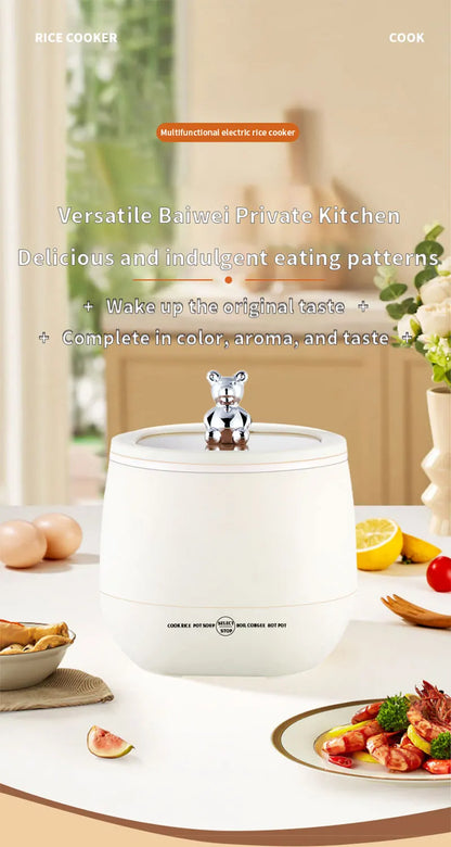 Electric Rice Cooker 220V Multi-function Non-Stick Cooker LED Smart Mini Rice Cooker Steamed Pot for Home EU UK Plug