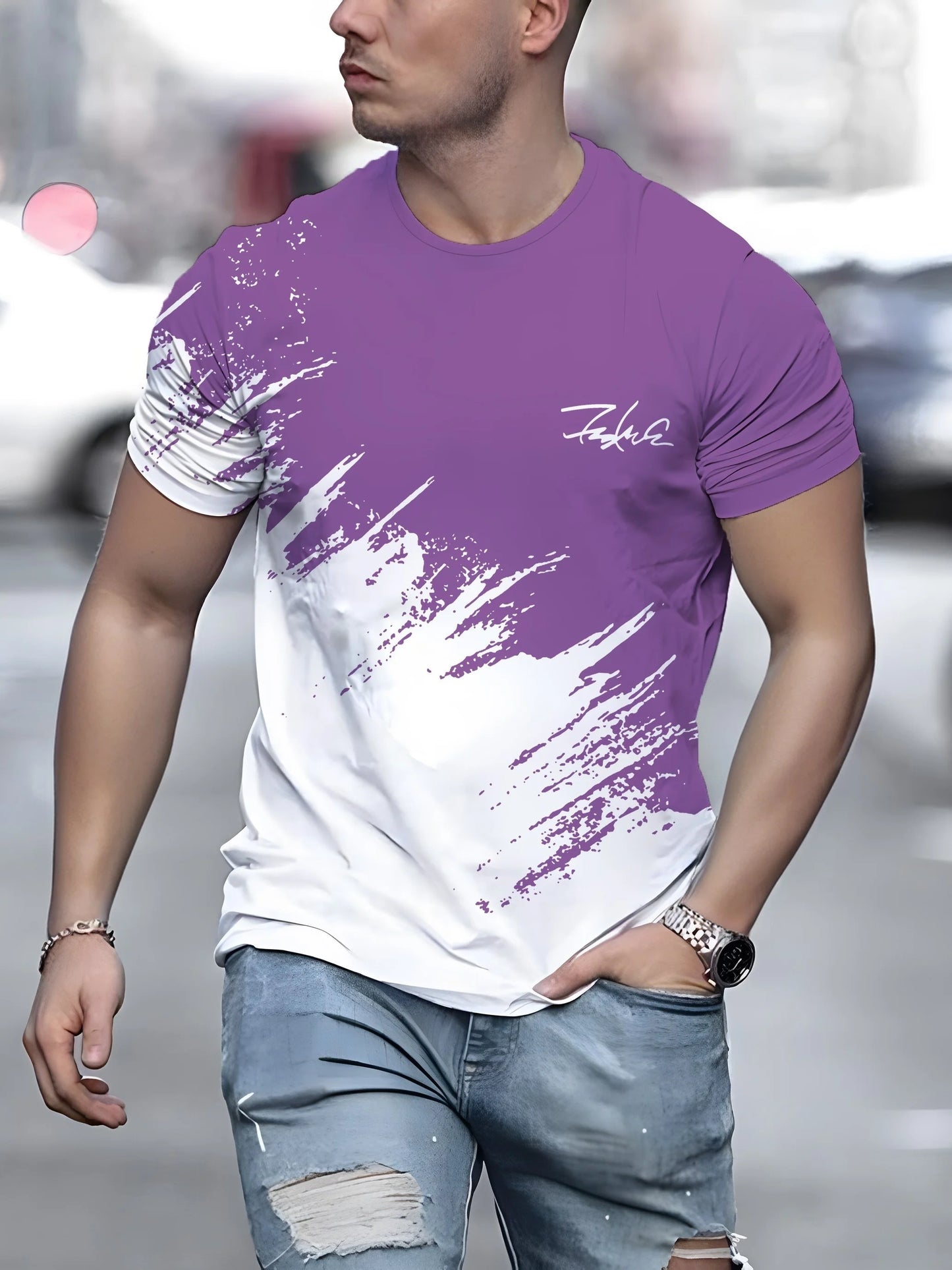 Men's T Shirt Short Sleeve Crew Neck Casual Outdoor Pullover T Shirt For Men Streetwear Sportshirt Top Tees Oversized Clothing