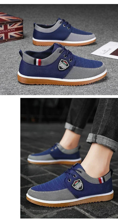 Men's casual shoes Vulcanized Work loafers Mesh Lightweight Man sports shoes Canvas Shoes for Men zapatos para hombres/2024