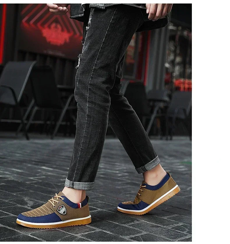 Men's casual shoes Vulcanized Work loafers Mesh Lightweight Man sports shoes Canvas Shoes for Men zapatos para hombres/2024