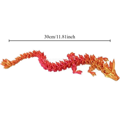 Luminous Toy 3D Printed Dragon Glow in the Dark Flying Dragon Rotatable Articulated Wing Dragons Home Office Ornaments Kids Gift