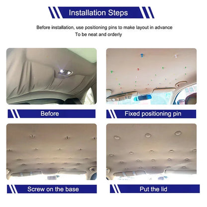 30/60Pcs Car Interior Roof Buckles Headliner Ceiling Cloth Fixing Screw Care Fabric Buckle Rivets Retainer Cap Repair Automotive