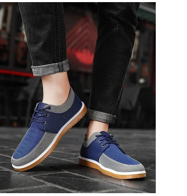 Men's casual shoes Vulcanized Work loafers Mesh Lightweight Man sports shoes Canvas Shoes for Men zapatos para hombres/2024