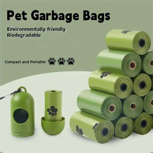 Dog Poop Bags Biodegradable Pet Garbage Bag Dispenser Cat Waste Bags Doggie Outdoor Home Clean Poop Garbage Bag Pet Supplies