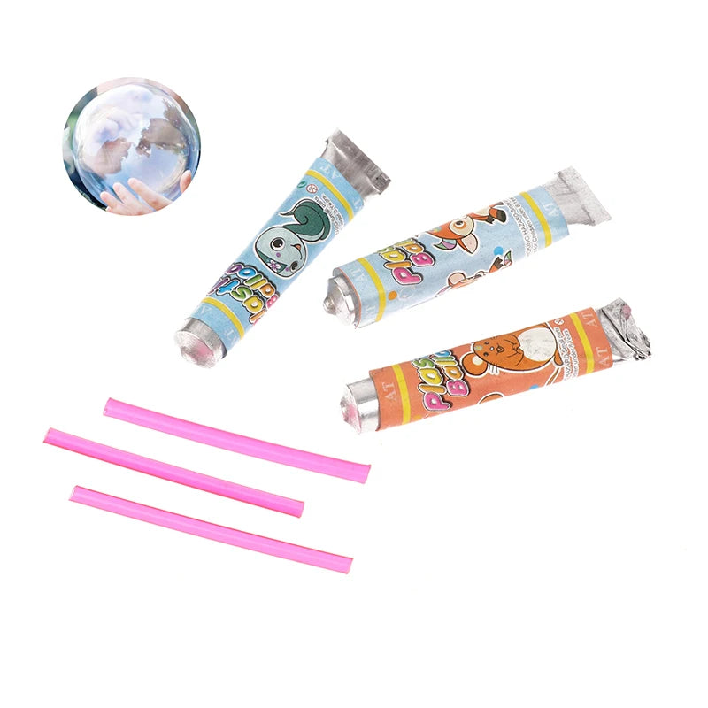 4PCS Classic Props Magic Bubble Glue Toy Blowing Colorful Bubble Ball Plastic Balloon Won't Burst Safe For Kids Boys Girls Gift