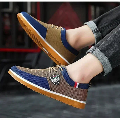 Men's casual shoes Vulcanized Work loafers Mesh Lightweight Man sports shoes Canvas Shoes for Men zapatos para hombres/2024