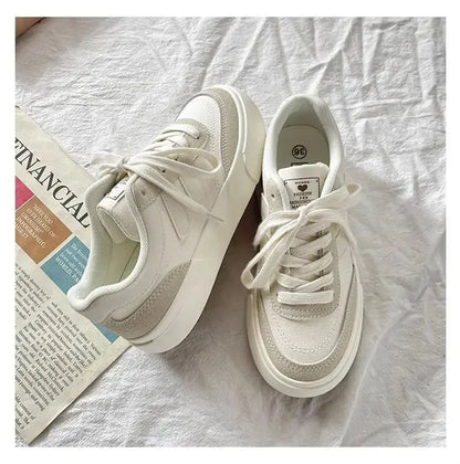 Thick-soled canvas shoes for women 2024 spring and autumn new niche original retro all-match sneakers Hong Kong style