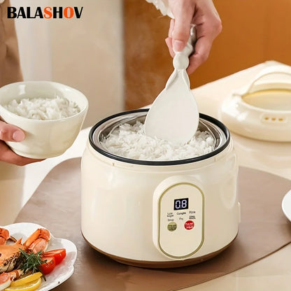 1.8L Electric Rice Cooker Portable MultiCooker Household Rice Pot Non-Stick Smart Low Sugar Cooking Machine for Kitchen and Home