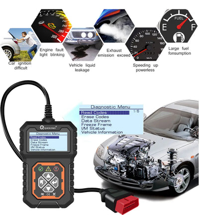 QUICKLYNKS T31 Car Full OBD2/EOBD Scanner Check Auto Engine System Diagnostic Tools Automotive Professional Code Reader Scanner