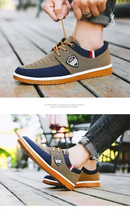 Men's casual shoes Vulcanized Work loafers Mesh Lightweight Man sports shoes Canvas Shoes for Men zapatos para hombres/2024