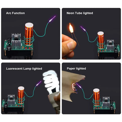 Tesla Coil DIY Welding Kit Self-Made Arc Fun Coil Audio Electronic Production and Assembly Experiment