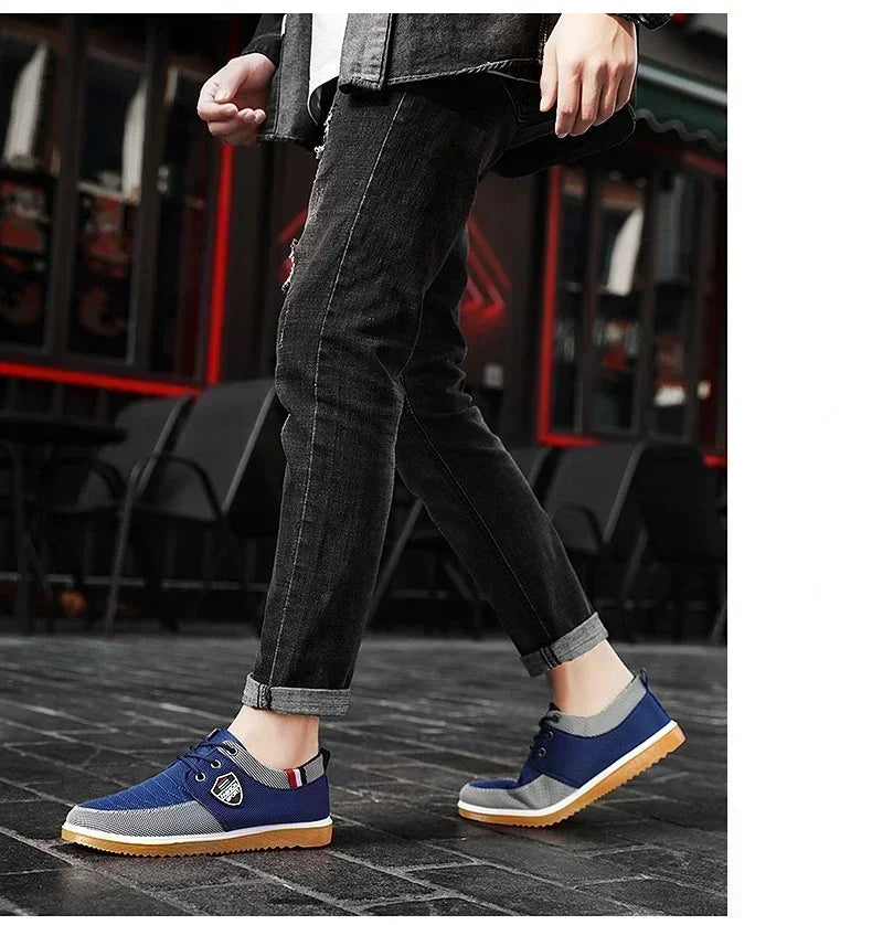 Men's casual shoes Vulcanized Work loafers Mesh Lightweight Man sports shoes Canvas Shoes for Men zapatos para hombres/2024