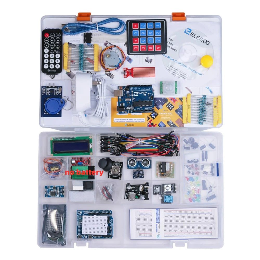 ELEGOO UNO R3 Project Most Complete Starter Kit with Tutorial Compatible with Arduino IDE (63 Items) DIY Electronic Kit