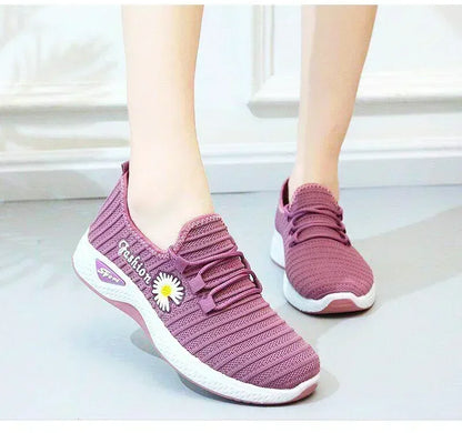 Adult sneakers, women's light running shoes, net shoes, comfortable soft soled sneakers, women's breathable casual single shoes