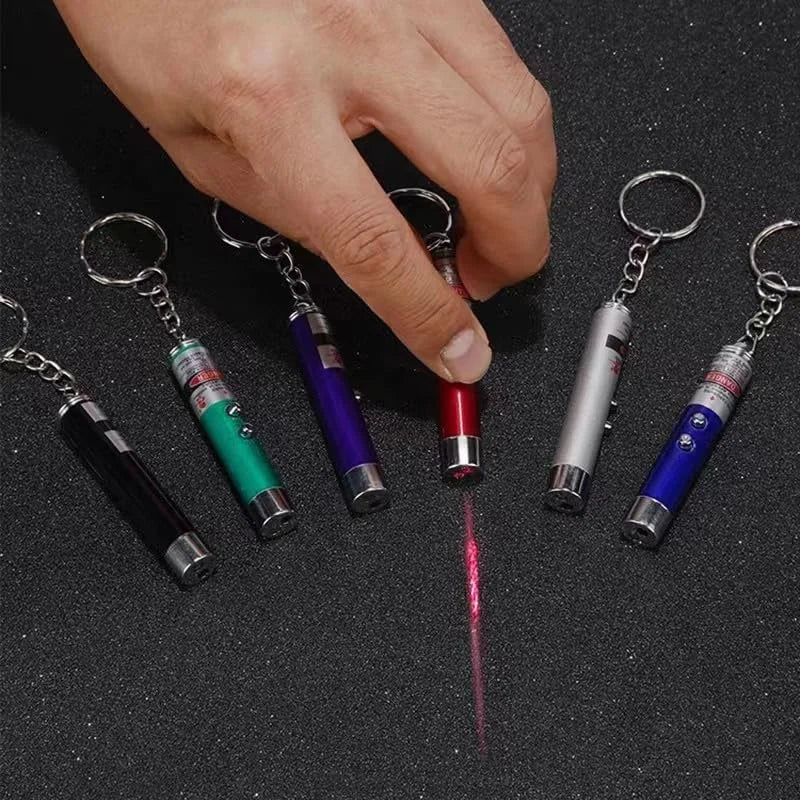 Mini Cat Dog Fun 4mW Pointer Red Light Laser LED Training Torch Pet Toys Pen 2-In-1 Cat Pet Toy Red Laser Light LED Pointer