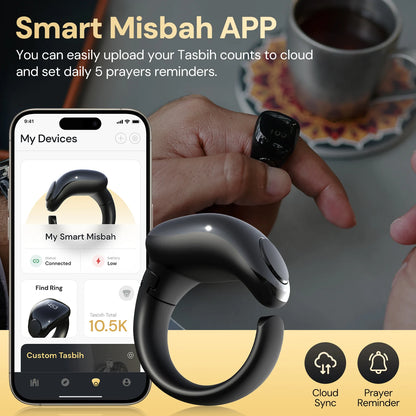 XIAOA Digital Counter Smart Ring Waterproof Muslin Smart Tasbih Zikr Ring Muslim prayer smart ring hajj and umrah gifts