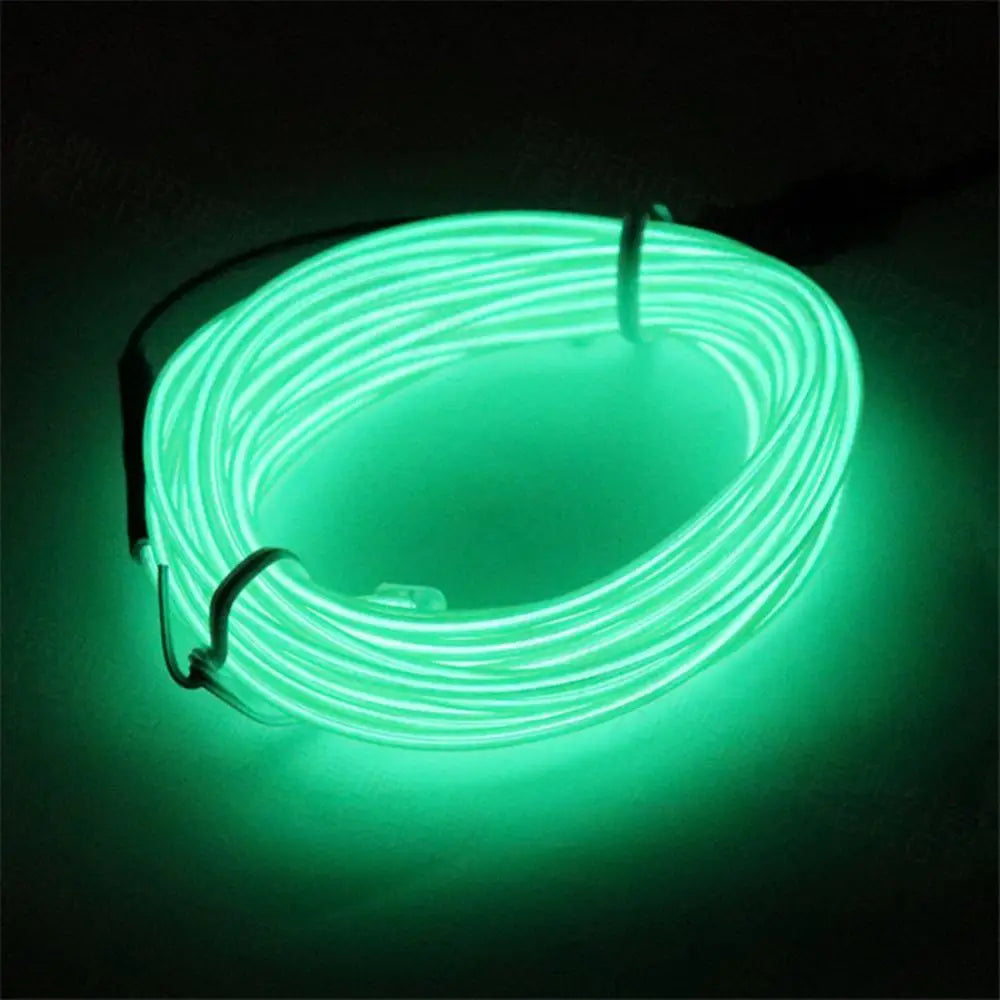 New Car Environment El Wire LED USB Flexible Neon Interior Lights Assembly RGB Light For Automotive Decoration Lighting Accessor