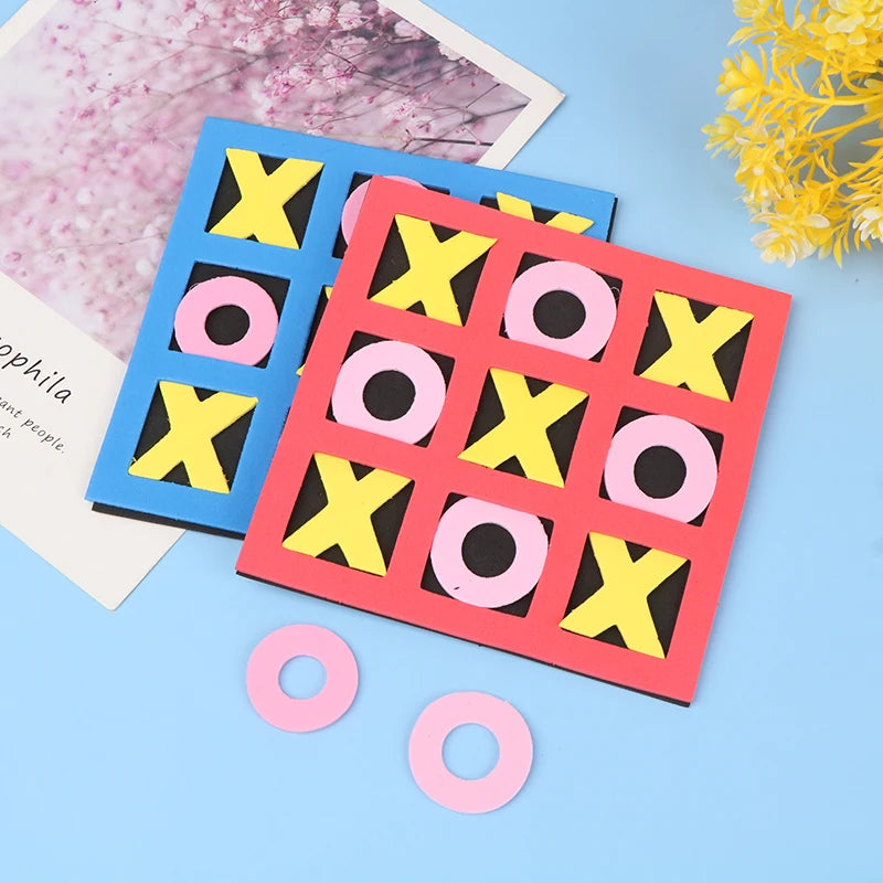 1PC Parent-Child Leisure Board Game Jiugongge XO Chessboard Funny Developing Intelligent Educational Tic Tac Toe Toy Kids Gift