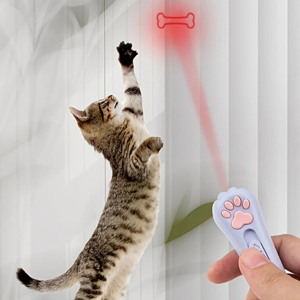 3-in-1 Interactive Usb Rechargeable Laser Cat Toy Infrared Light Laser Pattern Projection Cat Mint Toy Pet Supplies Scratching