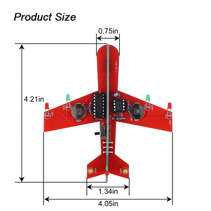 DIY Electronic Kit Small Airplane CD4017 Flow Lamp Welding Practice Electronic Science Assembly Kit Flashing LED PCB