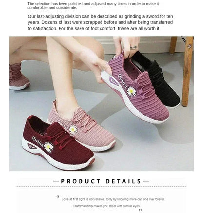 Women's Shoes Autumn New Style True Fly Weaving Old Beijing Cloth Shoes Little Daisy Women's Casual Sports Shoes Walking Shoes